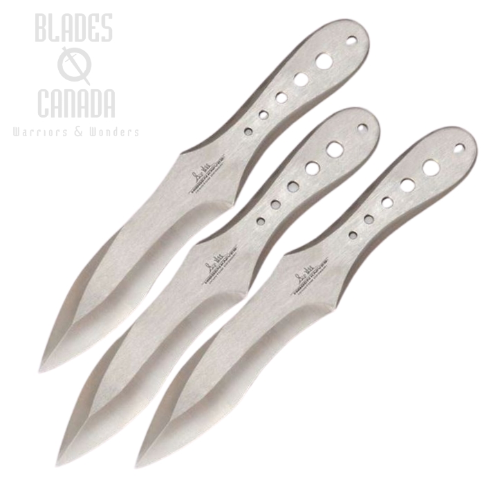 Gil Hibben Small GenX Pro Triple Throwing Knife Set, AUS 6, Nylon Sheath, GH5030
